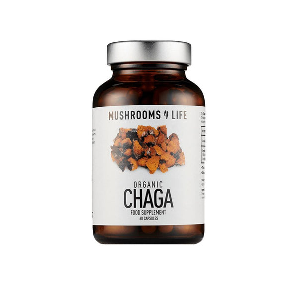 capsules organic chaga mushroom vegan