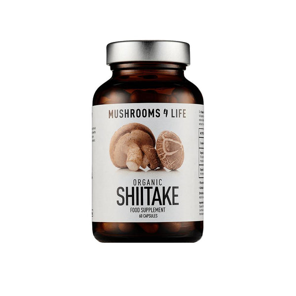 Capsules organic shiitake mushroom supplement